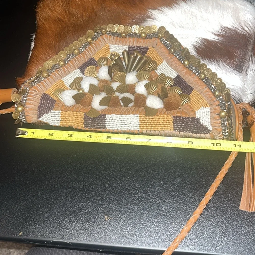 ibBan Anthropologie Hair on Hide Embellished Crossbody - Picture 10 of 10